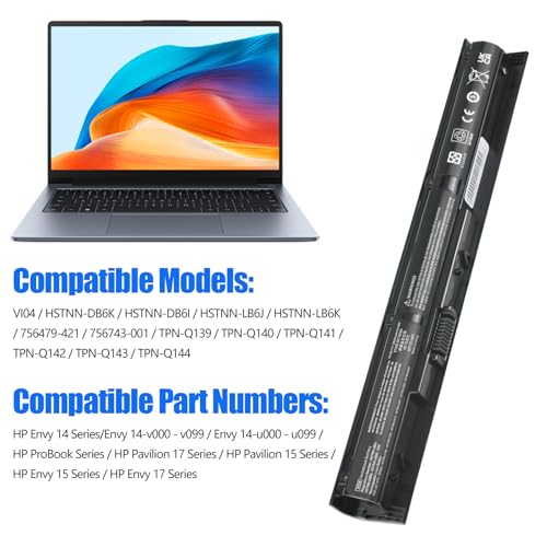 VI04 Notebook Battery for HP Spare 756743-001 756478-851 756744-001
